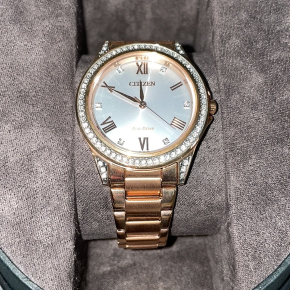 Authentic Citizen Eco Drive Watch Rose Gold - Picture 2 of 12